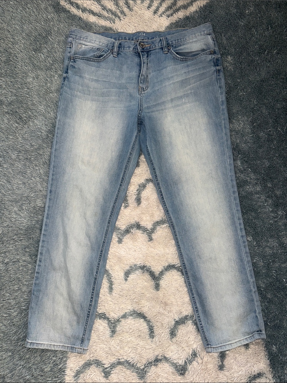 a.n.a Light Blue Cropped Straight Jeans - 12 Tall